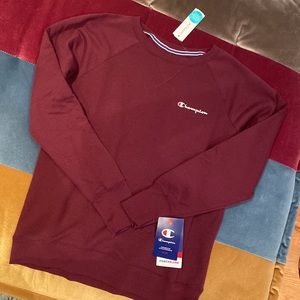 Champion Powerblend Classic Crewneck Sweatshirt in Dark Berry (Medium)